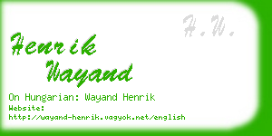 henrik wayand business card